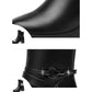 Women's Leather Boots Black Women's Autumn Winter Boots Slip on Ankle Boots for Women Bottes Femme