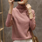 Women Solid Shiny Lurex Sweaters Autumn Winter ladies Long Sleeve Pullover Tops Heaps Collar knit Sweater