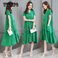 Summer Women Boho Style Print Beach Dress Vestidos Women Midi Party dress