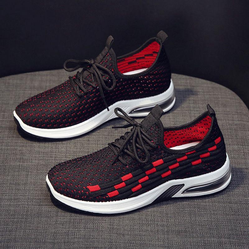 Spring Summer Air Cushion Sports Shoes Women's Single Shoes Casual Ladies Soft Bottom Breathable Running Shoes All-match