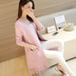 Spring and Autumn Loose Plus Size Sweater Mid-length Tassel Knitted Jacket Cardigan All-match Female Jacket