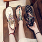 Flip-Flop Sandals Female Rhinestone Fairy Style Flat Student Flip-Flop Roman Bohemia Wild Summer