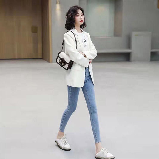 Women's Suit Jacket Black Casual High-end Suit Jacket Slimming Simple Jacket Solid Color Blazer Business Suit for Women