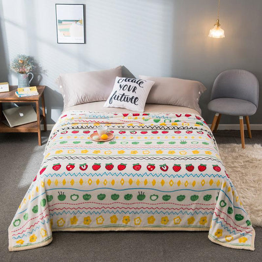 Warm Thick Flannel Blanket Coral Fleece Blanket Blanket Four Seasons Universal Dirty Travel Blanket Siesta Blanket Plus Velvet Bed Sheet