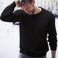 Fall/Winter Men's Casual Pullover Solid Color Knitted Base Sweater