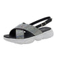 2021 Summer New Sandals Women All-match Casual Soft-soled Flat-heeled Non-slip Sandals Slippers Rhinestone Surface Women