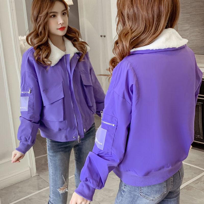 Lamb Wool Coat Women Winter Thick Padded Jacket Small Padded Coat Students All-match Short Padded Coat