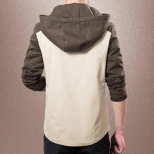Autumn Mens Jacket Stand Collar Windbreaker Male Hooded Baseball Jackets Casual Plus Size M-4XL
