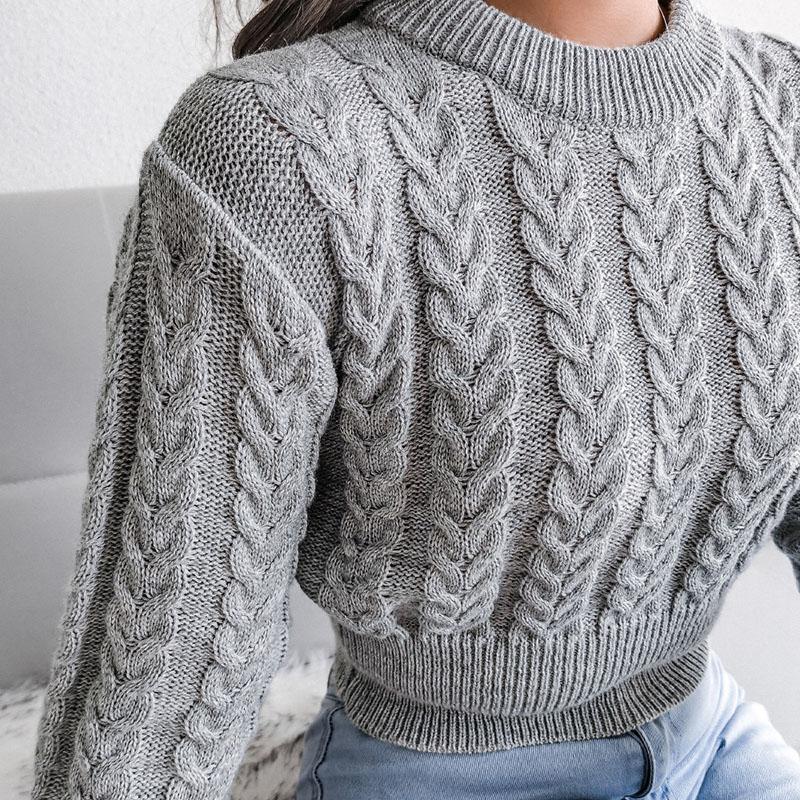 Sweater Women's Short Sexy Twist Knitwear Cropped Pullover Top Trendy Sweater Jumper Y2K European and American Style Fashion