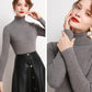 Turtleneck Sweater Women's Autumn and Winter Thickening Slim Western Feminine Blouse with A Bottoming Sweater