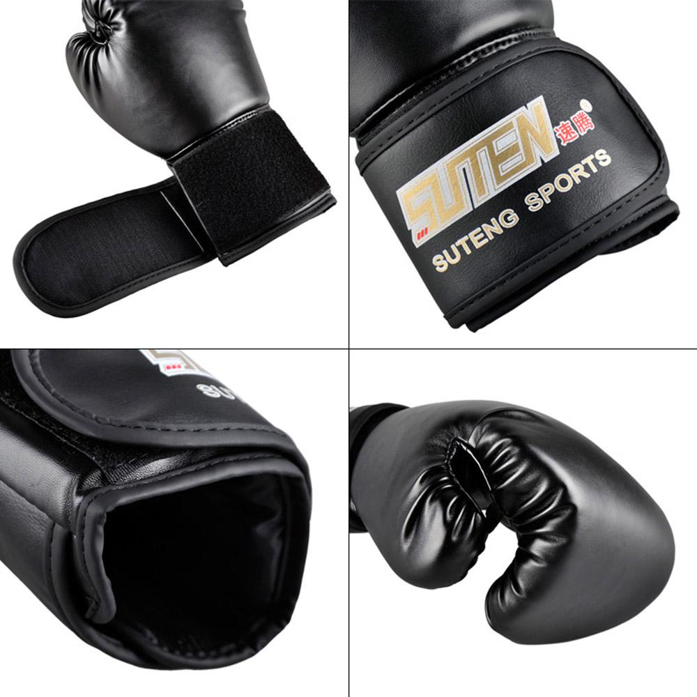 Blue/black/red Accessories Leather PU Fighting Training Kickboxing Boxing Gloves Sports