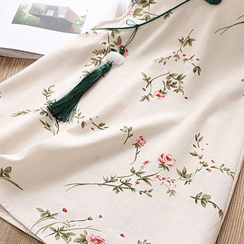 Girls' Dresses Summer Princess Dresses Big Children's Chinese Style Cheongsam Dresses Children's Summer Dresses