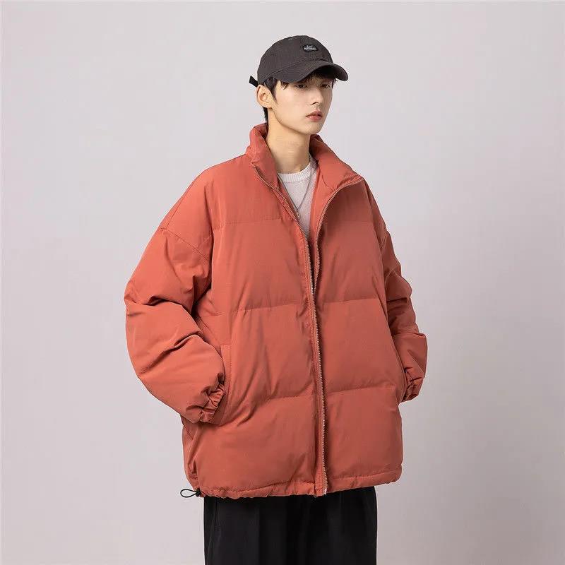 New Style Cotton Jacket Men's Trendy Down Jacket Thick Solid Color Cold-proof Warm Winter Jacket