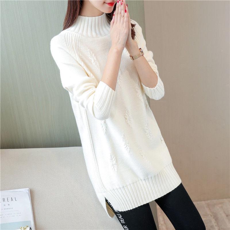 Pofulove  Half-High Collar Short  Fragrant Winter Sweater Collar Plus Size Sweater Plus Size