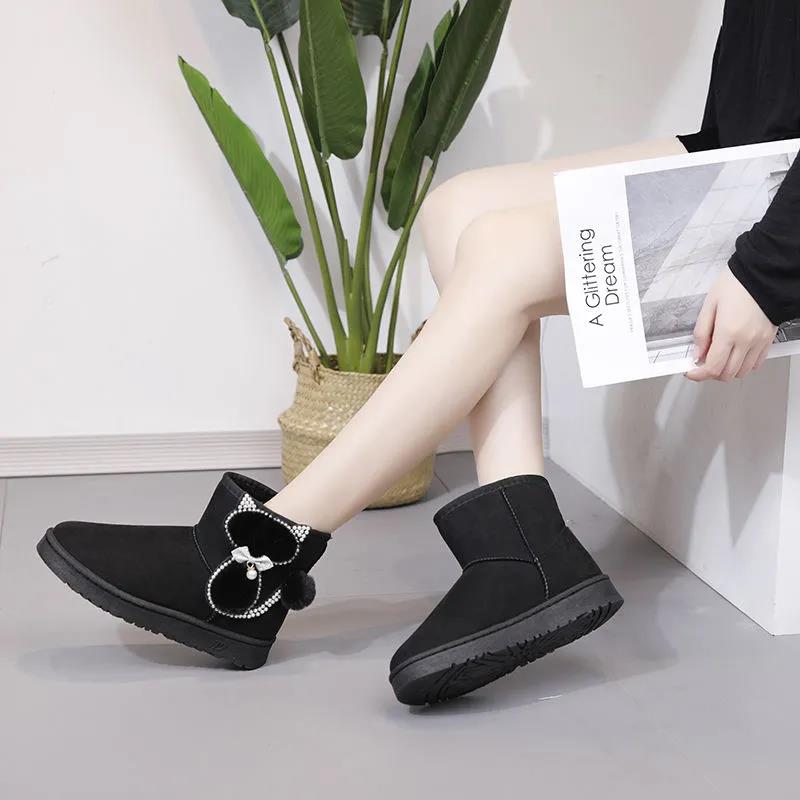 Snow Boots Women Winter Cotton Boots Short Boots with Velvet Warmth and Non-slip