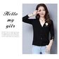 Autumn and Winter Wool Coat Cardigan V-neck Short Top Slim Knit Young Women's Sweater