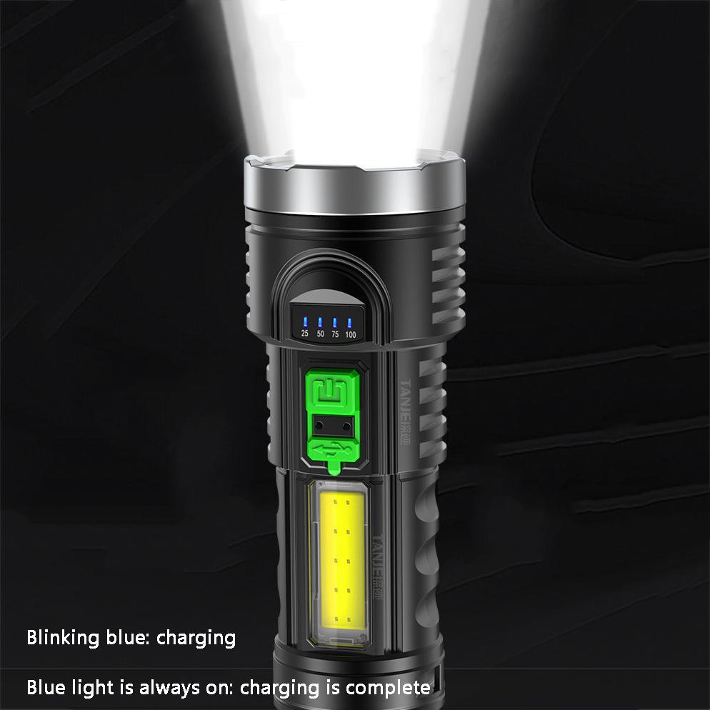 Strong Light Flashlight USB Rechargeable Small Xenon Lamp Portable Ultra Bright Long-range Outdoor Household Led Multi-function