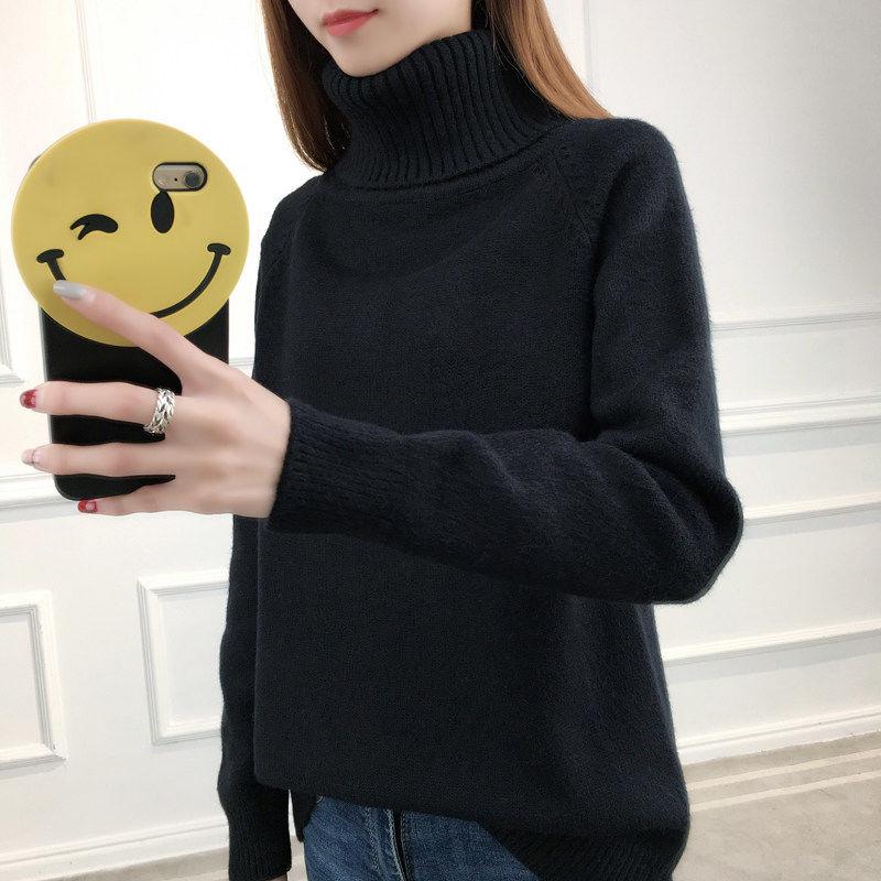 2019 Autumn and Winter Women Turtleneck Sweater Long Sleeve Slim Women Knit Sweater and Pullover