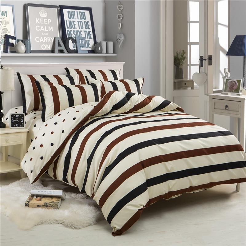 Plaid Duvet Cover Set Bedding Quilt Cover Pillowcases Set