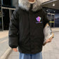 Tide Brand Rubik's Cube Reflective Cotton Coat Male Fur Collar Korean Version of Loose Bread Coat Winter Student Handsome Thick Cotton Coat Jacket
