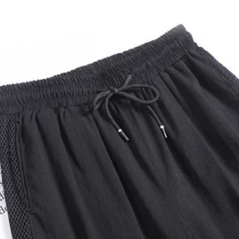 Thin Mesh Harem Pants Women Loose Summer Nine Points Beamed Feet Casual High Waist Slimming Plus Size Sports Pants