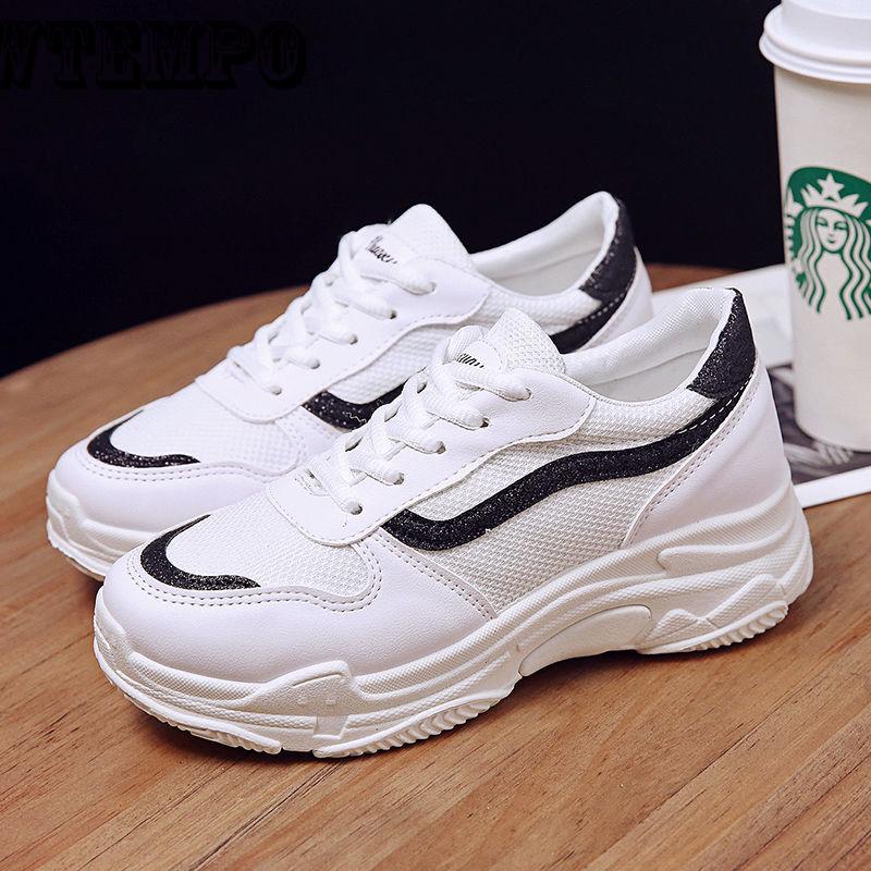 Sneakers Women Trendy Chunky Dad Shoe Laces Platform Shoes Camouflage Sneakers