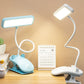 Clip-on LED Desk Lamp Eye Protection Learning Child Protection Eyesight Rechargeable Plug-in Student Dormitory Study Room Reading Bedside Lamp