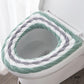 2PS Toilet Seat Cushion Household Toilet Seat Cushion Winter Thickened Plush Toilet Seat Cover Toilet Seat Washer Washable