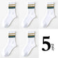 Men's Five Pairs of Stockings Retro Striped Cotton Socks Winter Thickened Warmth and Deodorant Antibacterial High Socks