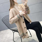 Spring and Autumn Knitted Cardigan Sweater Mid-length Casual Top Loose Outer Wear Women's Jacket