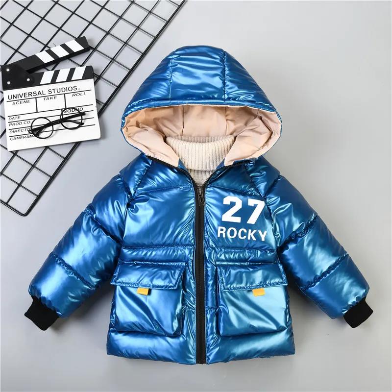 Children's Clothes Boys' Winter Cotton Clothes Children's Thick Down Jackets Children Foreign Style Handsome Shiny Padded Jacket