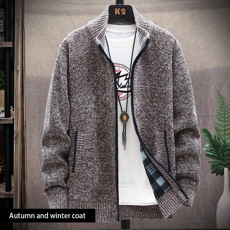 Men's Autumn and Winter Jackets, Youth Casual Fashion Tops, Knitted Jackets