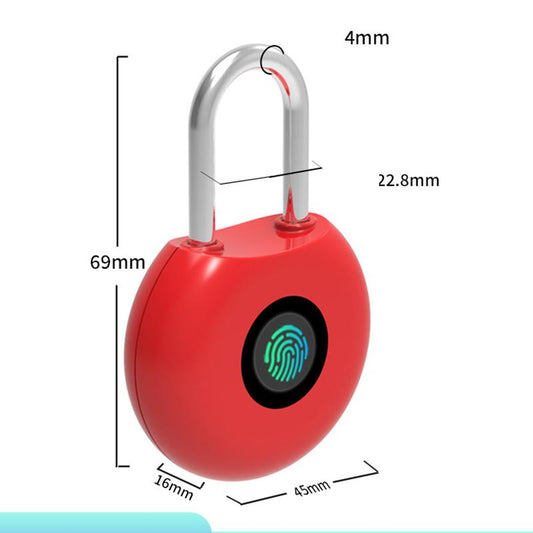 Home Security Electronic Small Lock Bluetooth Remote Unlocking Charging Large Portable Waterproof Intelligent Fingerprint Padlock