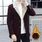 Men's Plus Velvet Thick Coat Autumn and Winter Long Woolen Coat Korean Style Trend Men's Youth Jacket