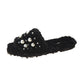 Autumn and Winter Ladies Fashion Cotton Slippers Warm Flat Shoes Indoor and Outdoor Casual Shoes