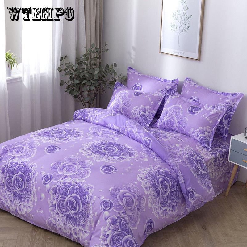 Bedding Set Duvet Cover With Pillow Case Solid Bed Set Beautiful Bedclothes Bedding