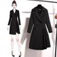Large Size Women's Dress Female Autumn Temperament Small Fragrance Thin Waist Suit Dress