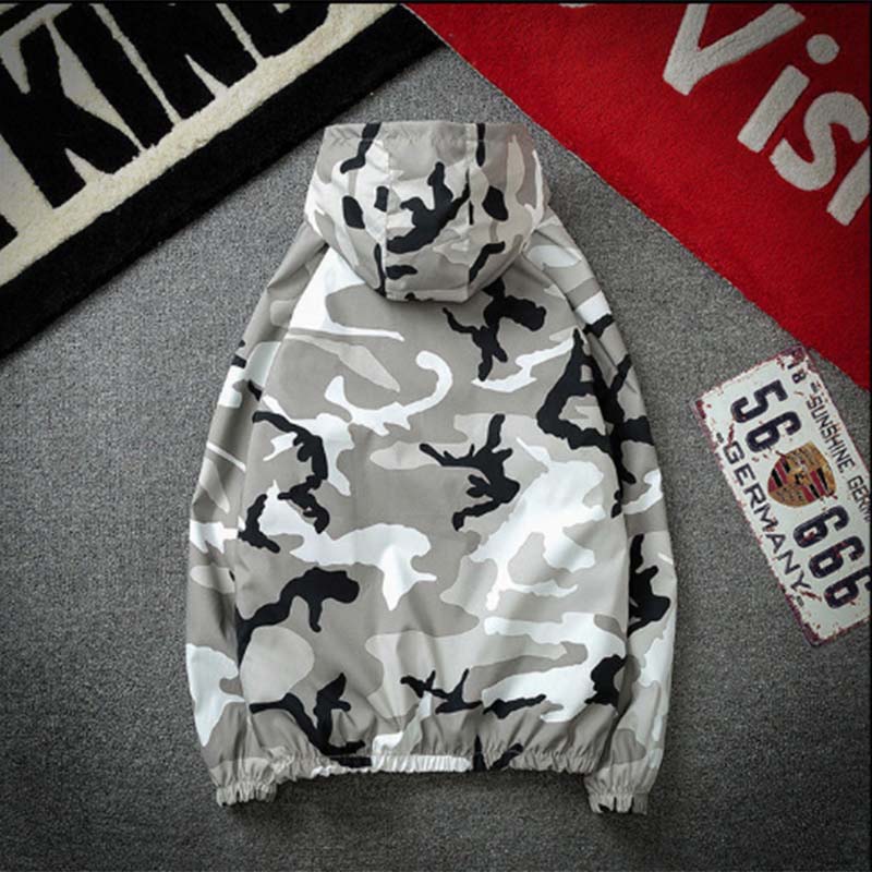 Spring and Autumn Sports Jacket Men's Camouflage Jacket Spring Middle School Students Handsome Casual Loose Sports Jacket