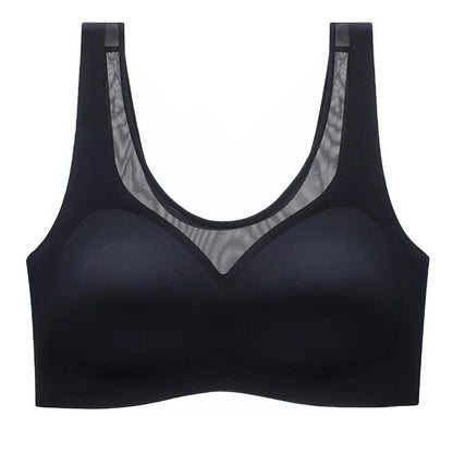 Ladies Seamless Ice Silk Underwear Beauty Back No Steel Ring Gather Bra Sports Vest Close Breast Yoga Vest Gym Fitness Bra