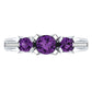 4 Kinds of Vintage Purple Zircon Ring Women Delicate Hollow Silver Ring Proposal Ring Valentine's Day Jewelry