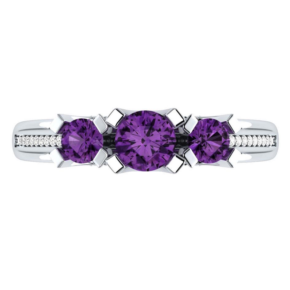 4 Kinds of Vintage Purple Zircon Ring Women Delicate Hollow Silver Ring Proposal Ring Valentine's Day Jewelry