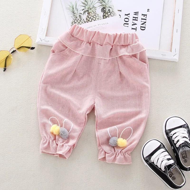 Children's Pants Summer Thin Girls' Loose Sports Pants Anti Mosquito Trousers Korean Style Casual Pants Leggings Plush Rabbit Pants