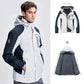 Men's Outdoor Jacket Men's Three-in-one Detachable Plus Velvet Thick Two-piece Windproof and Waterproof Ski Jacket Mountain Travel