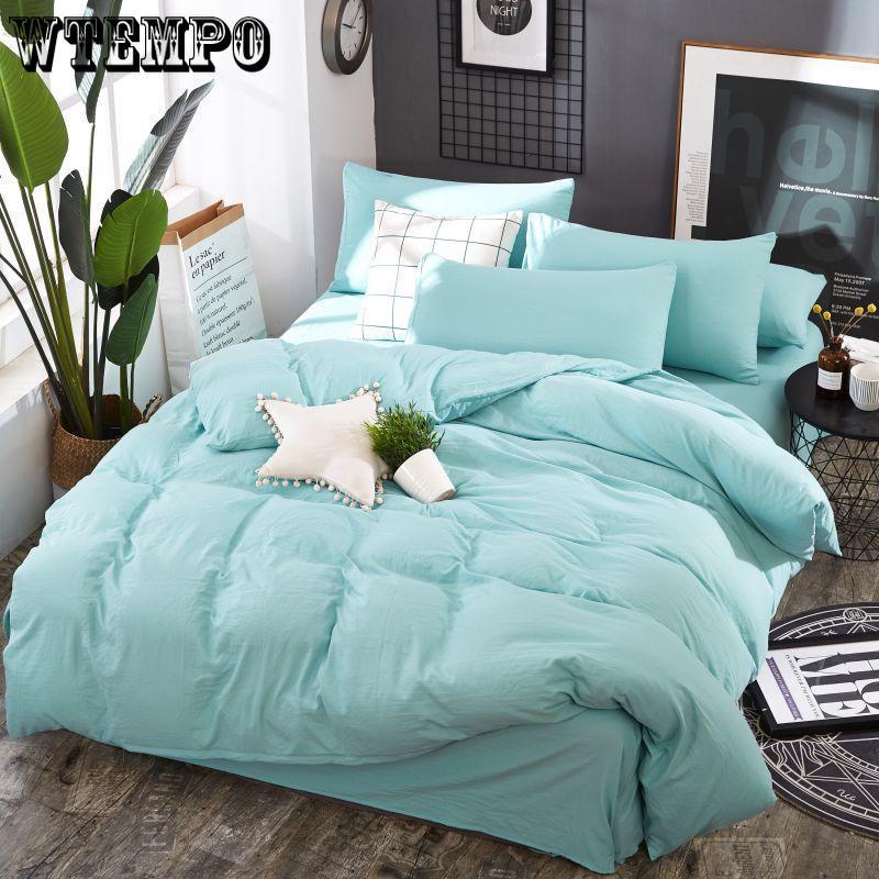 Bedding Set Queen King Single Duvet Cover Set Bed Linen Set Gray BedClothes