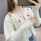 Autumn and Winter Round Neck Knitted Cardigan Students Wear Long-sleeved Tops All-match Slim Sweater Women