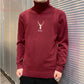 Sweater Men's High Collar Plus Velvet Thickening Youth Warmth Trend All-match Autumn and Winter