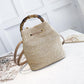Handbag Women's Straw Woven Bucket Bag Summer Travel Beach Shoulder Messenger Bag