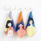 Nordic Fresh Wind Non-oily Dish Towel Wiping Table Rags Absorbent Non-linting Home Kitchen Cartoon Bowls and Hands