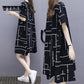 WTEMPO European Dress Female Summer 2019 Korean Fashion Print Plus Size Long Loose Thin A Word Dress