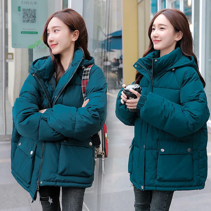 Winter Plus Size All-match Hooded Ladies Cotton Padded Jacket Short Loose Bread Coat Beautiful Down Padded Coat